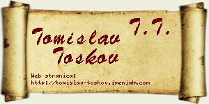Tomislav Toškov vizit kartica